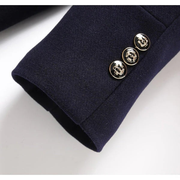 Herrenmantel aus reiner Wolle im klassischen, zeitlosen Design für jeden Kleidungsstil – wärmend, S bis 3XL, Braun, Blau, Schwarz oder Grau