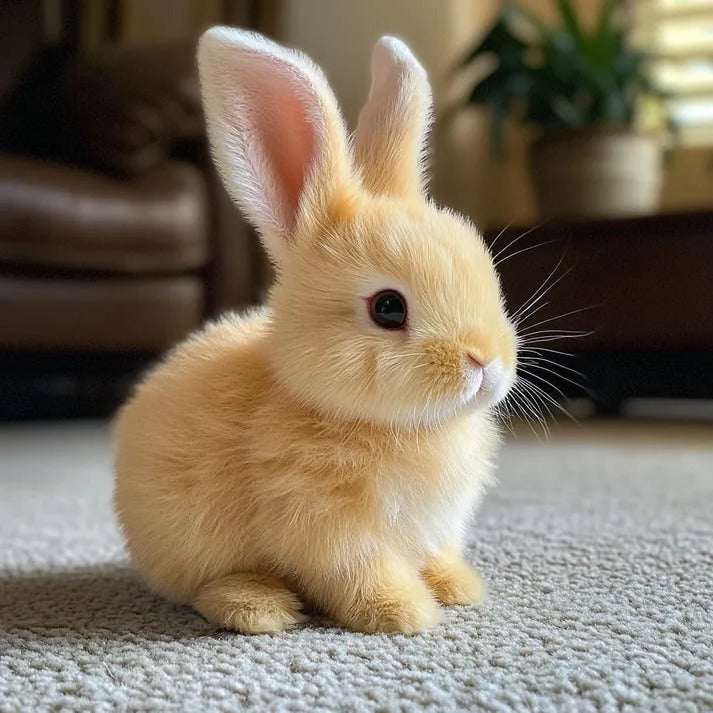 Interaktiver Plüsch-Hase mit Bewegung für Kinder – reagiert auf Stimme und Berührung, hoppelt und wackelt mit den Ohren, Braun, Rosa oder Weiß