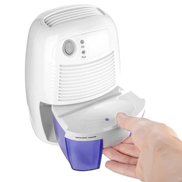 Tragbarer Mini-Luftentfeuchter für Keller, Garage und Abstellraum – kompakt für Regal und Nische, entnehmbarer Wasserbehälter, auch für Wohnwagen