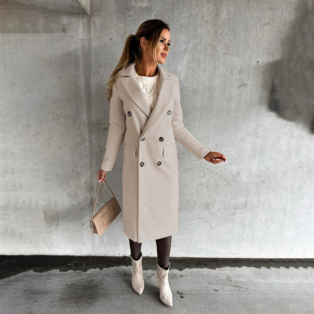 Eleganter Wintermantel für Damen mit weichem Futter für Arbeit und Abend – wärmend isoliert, klare Linien, S bis 3XL, 6 Farben