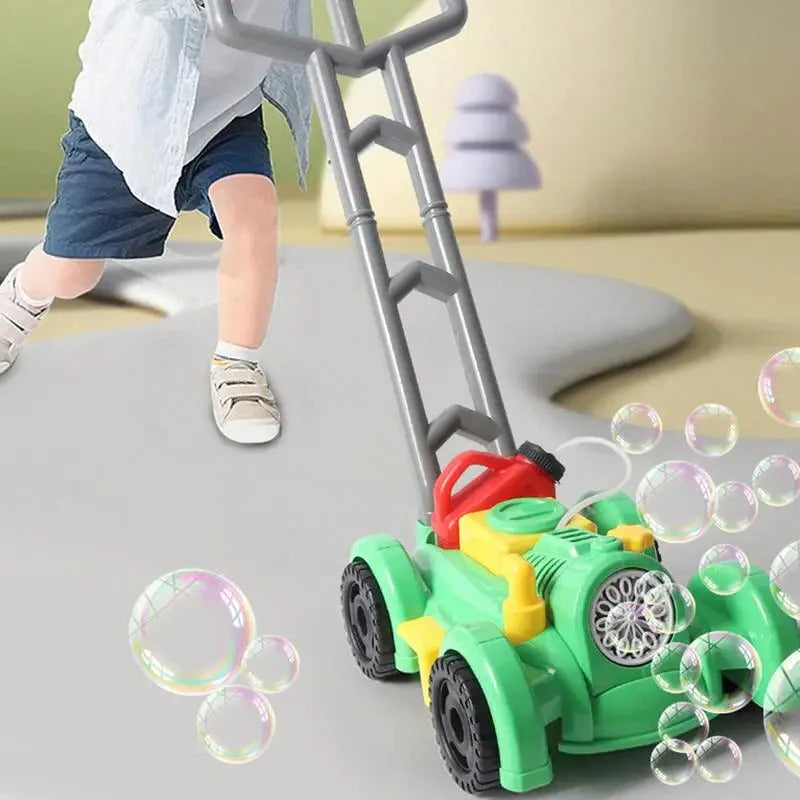 Seifenblasen-Rasenmäher als Spielzeug für Kinder im Garten und draußen – Seifenblasenmaschine in Rasenmäher- oder Panzerwagen-Form, 6 Farbvarianten