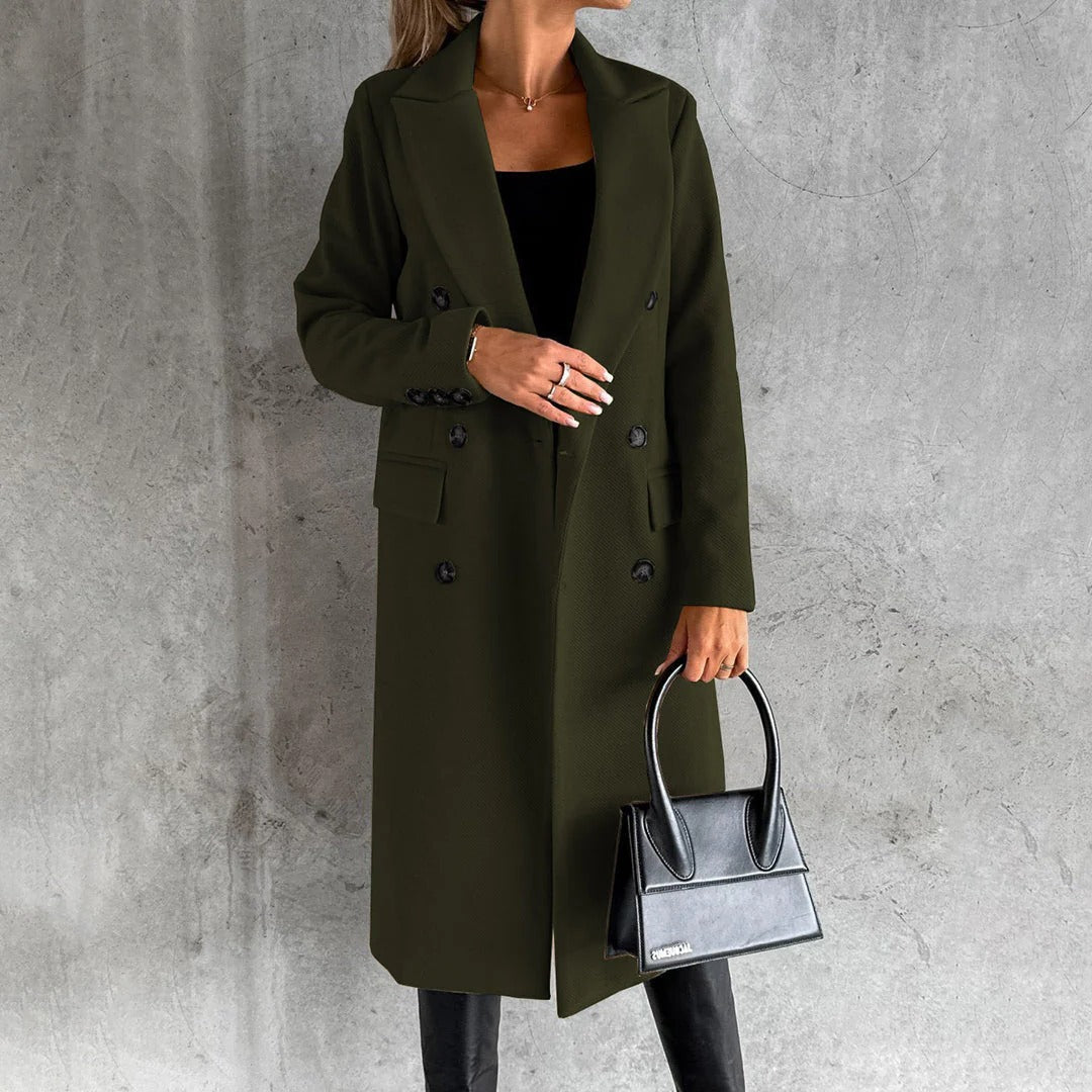 Eleganter Wintermantel für Damen mit weichem Futter für Arbeit und Abend – wärmend isoliert, klare Linien, S bis 3XL, 6 Farben