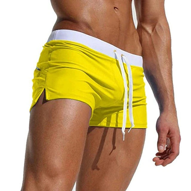 Schnell trocknende Badeshorts für Herren aus leichtem Stoff für Schwimmen, Surfen und Strand – S bis 3XL, 8 Farben von Weiß bis Armeegrün