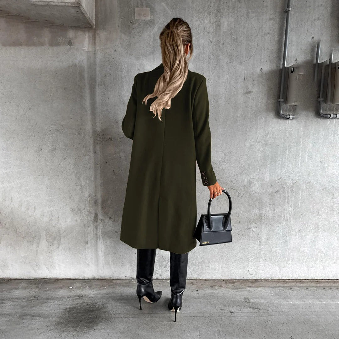 Eleganter Wintermantel für Damen mit weichem Futter für Arbeit und Abend – wärmend isoliert, klare Linien, S bis 3XL, 6 Farben