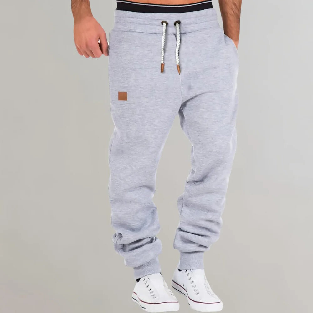 Jogginghose für Herren aus Baumwolle mit weitem Schnitt und verstellbarem Bund für Sport und Zuhause – S bis 3XL, 5 Farben von Grau bis Schwarz