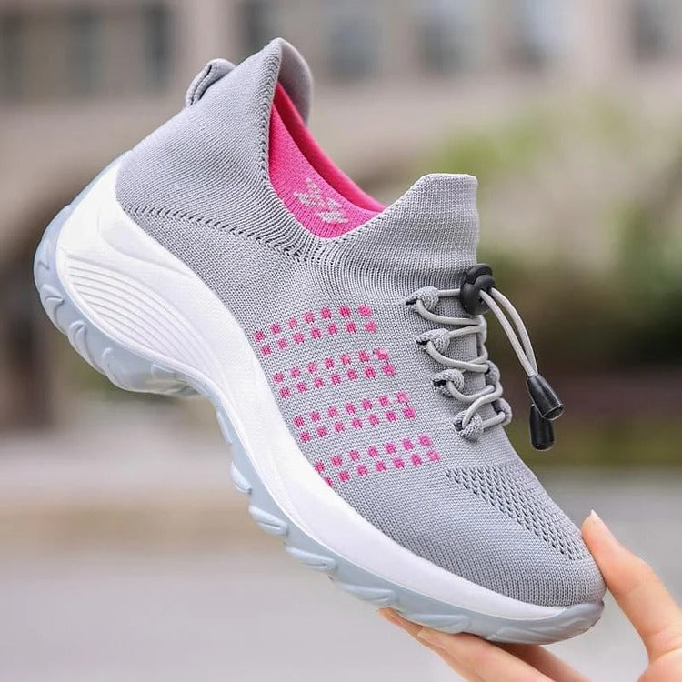 Bequeme Sneaker mit breiter Zehenbox und hoher Fußgewölbestütze für Alltag und Spaziergänge – atmungsaktiv, US 4 bis 11, 5 Farben