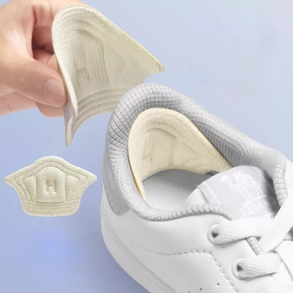Fersenpolster in Beige oder Schwarz für Sneaker, Halbschuhe und Pumps – 11,5 × 8 cm, mehr Halt bei zu weiten Schuhen, ohne Werkzeug anzubringen