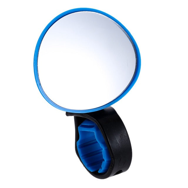 Fahrrad-Rückspiegel für den Lenker von Rennrad und Mountainbike – 360° drehbar, Befestigung per Band, Glas und ABS, ca. 9 × 5,8 cm, 3 Farben