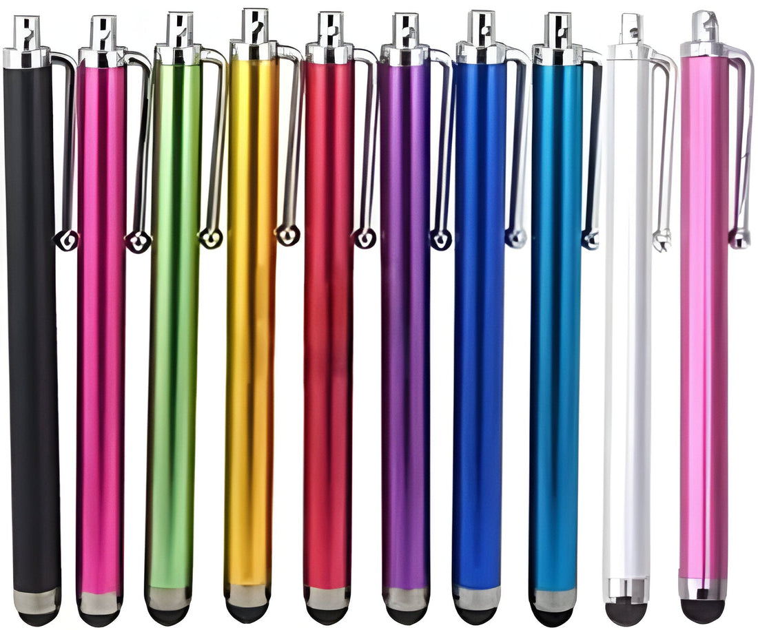Eingabestifte im 10er-Set mit weicher Gummispitze für Smartphone und Tablet – universelle Touchpens, ohne Batterie, ohne Bluetooth, ohne App
