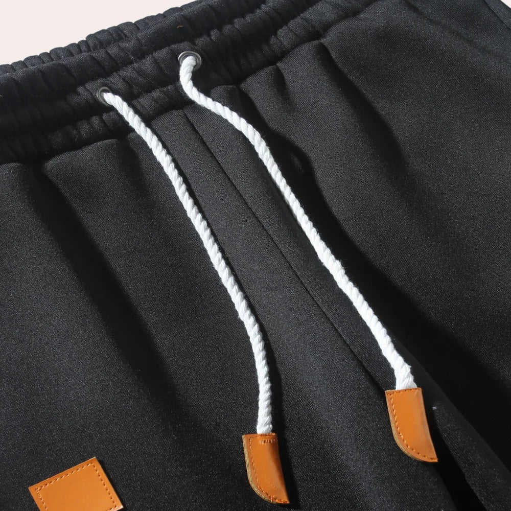Jogginghose für Herren aus Baumwolle mit weitem Schnitt und verstellbarem Bund für Sport und Zuhause – S bis 3XL, 5 Farben von Grau bis Schwarz