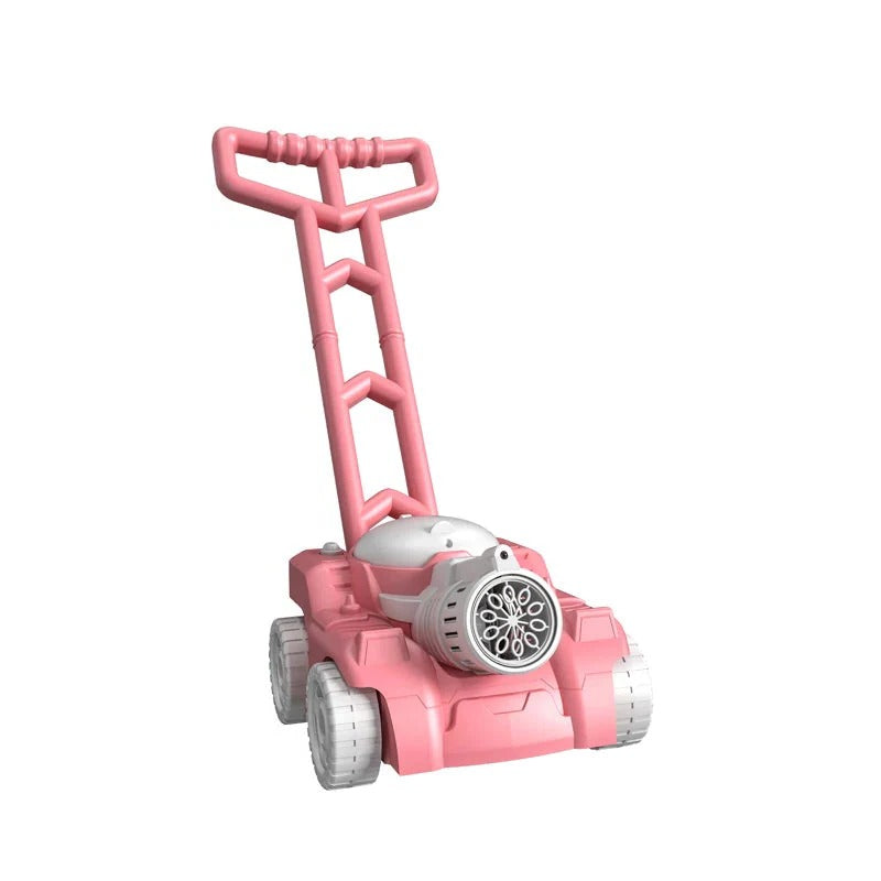 Seifenblasen-Rasenmäher als Spielzeug für Kinder im Garten und draußen – Seifenblasenmaschine in Rasenmäher- oder Panzerwagen-Form, 6 Farbvarianten
