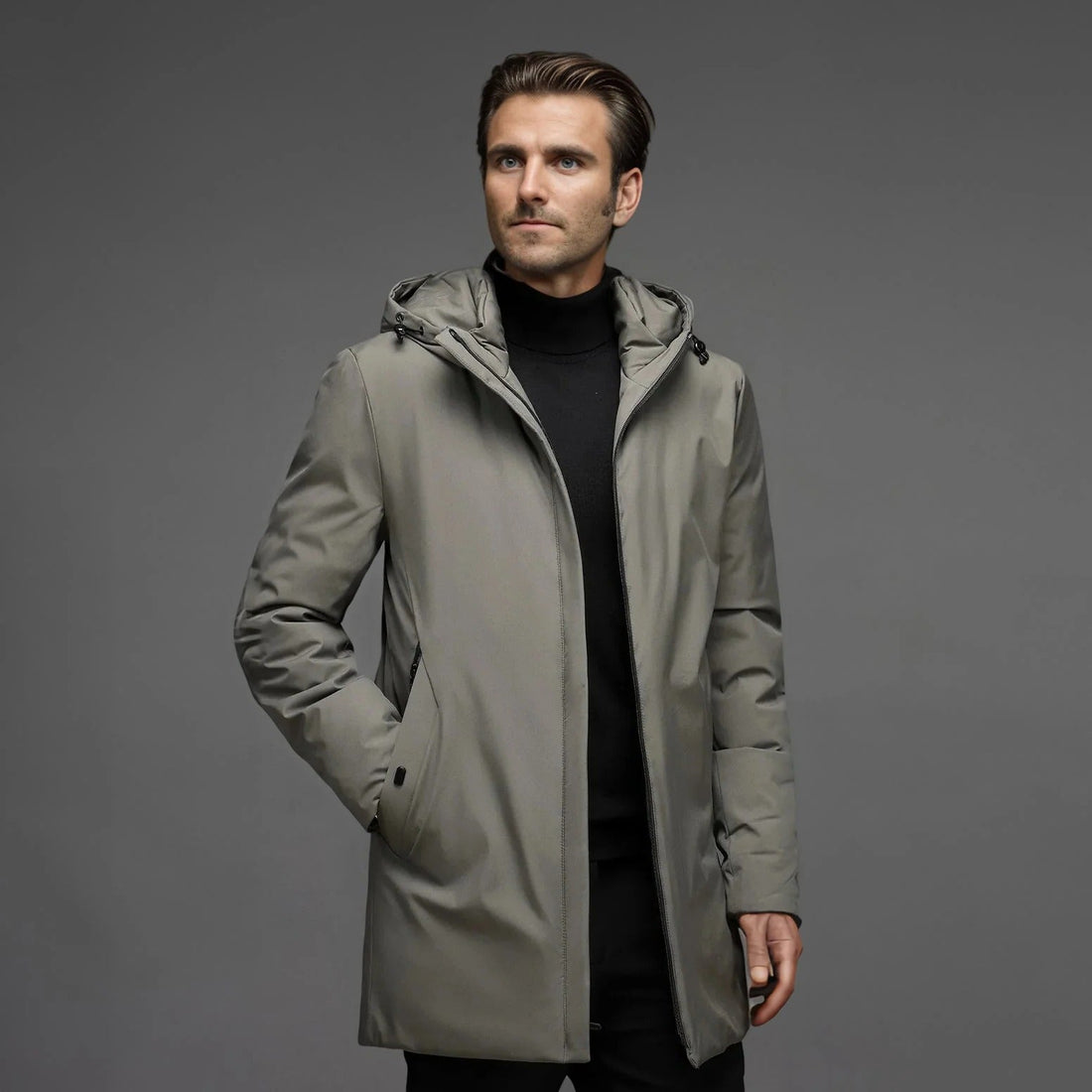 Wasserdichter Winterparka für Herren mit wärmendem Futter und Taschen für lässige und Business-Outfits – S bis 3XL, in Silber oder Schwarz