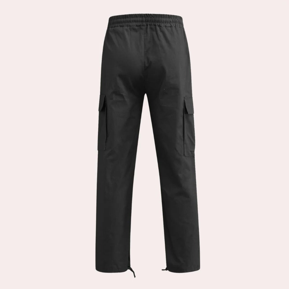Cargohose für Herren mit Gummibund und Cargotaschen für Freizeit, Büro und Outdoor – Kordelzug, Saum mit Tunnelzug, S bis 5XL, 6 Farben