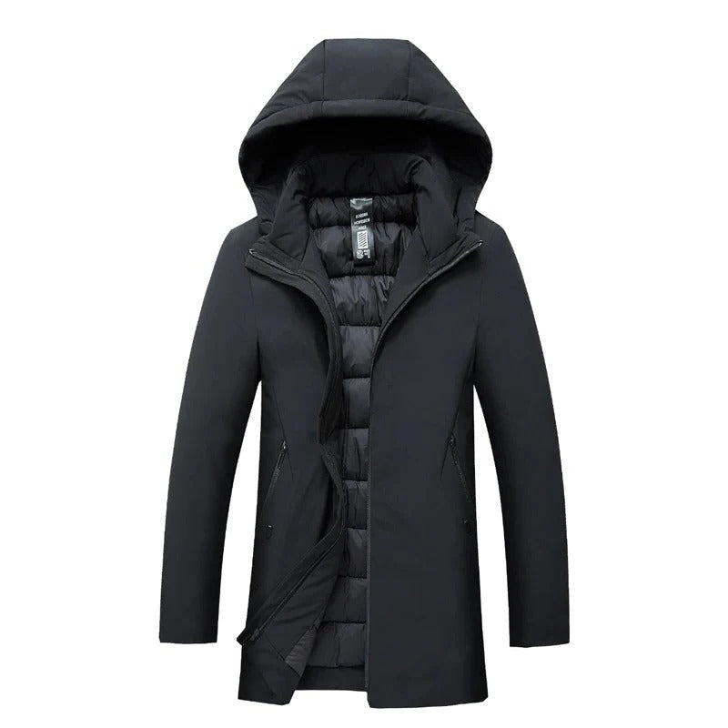 Wasserdichter Winterparka für Herren mit wärmendem Futter und Taschen für lässige und Business-Outfits – S bis 3XL, in Silber oder Schwarz