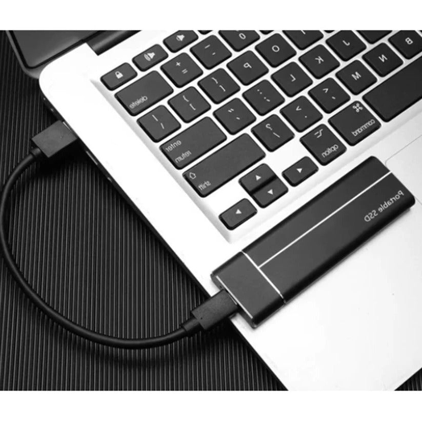 Tragbare externe SSD mit 500 GB im Aluminiumgehäuse für Laptop, PC und Android-Smartphone – USB 3.0 und USB-C, bis 550 MB/s, 5 Farben
