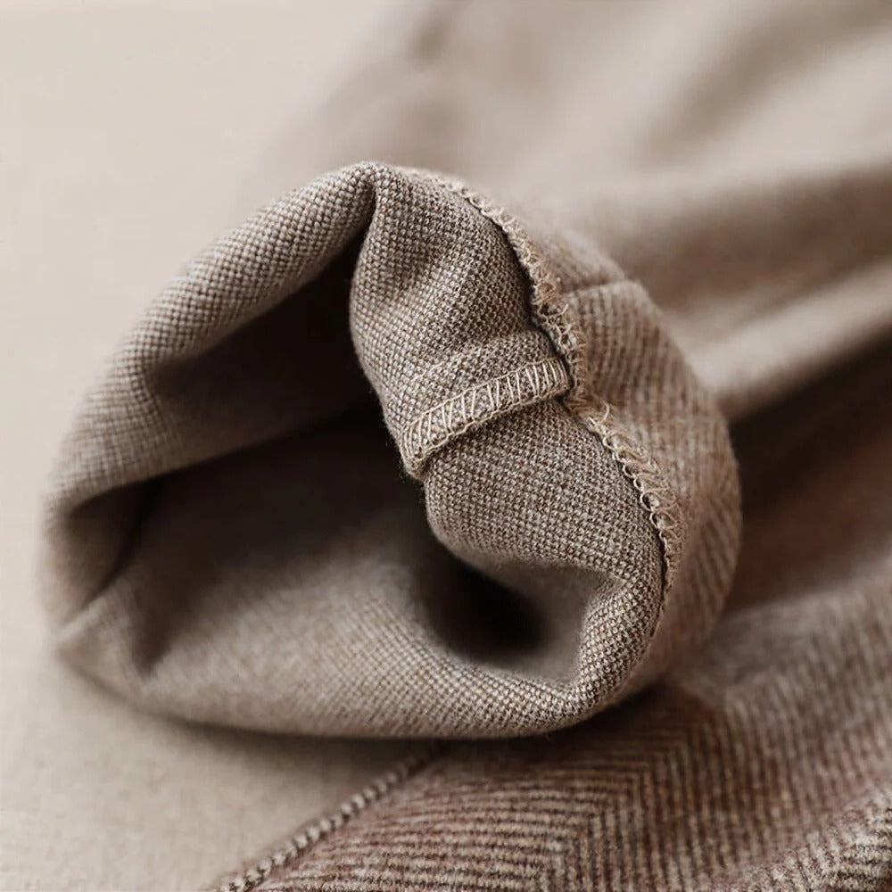 Elegante taillierte Damenhose mit klassischem Schnitt für Büro und Freizeit – schmeichelnde Silhouette, Größen S bis 2XL, Braun oder Beige