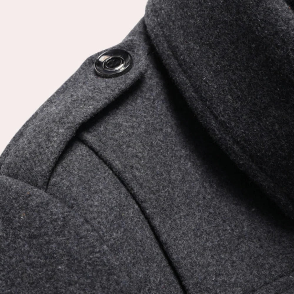 Wintermantel für Herren in Zweilagen-Optik mit Strick-Stehkragen und Thermofutter für Alltag und formelle Anlässe – große Taschen, M bis 5XL, 3 Farben