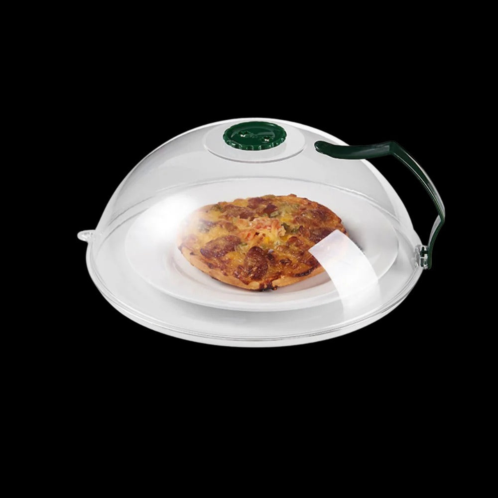 Spritzschutzhaube für die Mikrowelle mit Dampfloch zum Abdecken von Speisen – ca. 26 cm Durchmesser, 10 cm hoch, spülmaschinengeeignet, 3 Farben