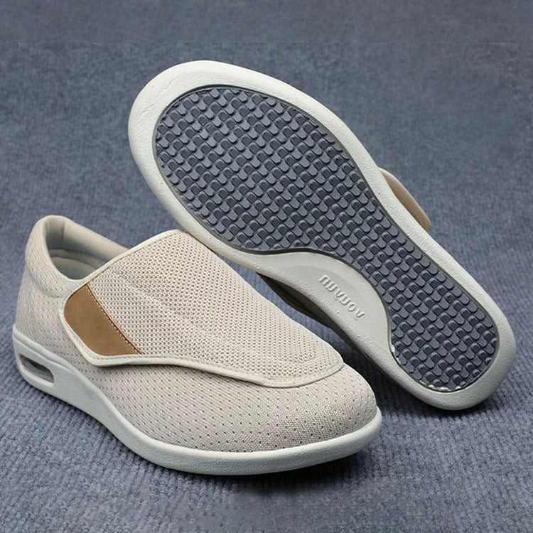 Extraweite Damen-Schuhe mit Klettverschluss und breiter Zehenbox für Alltag und Spaziergänge – Mesh, 3 Paar Einlagen, US 6 bis 13, 6 Farben