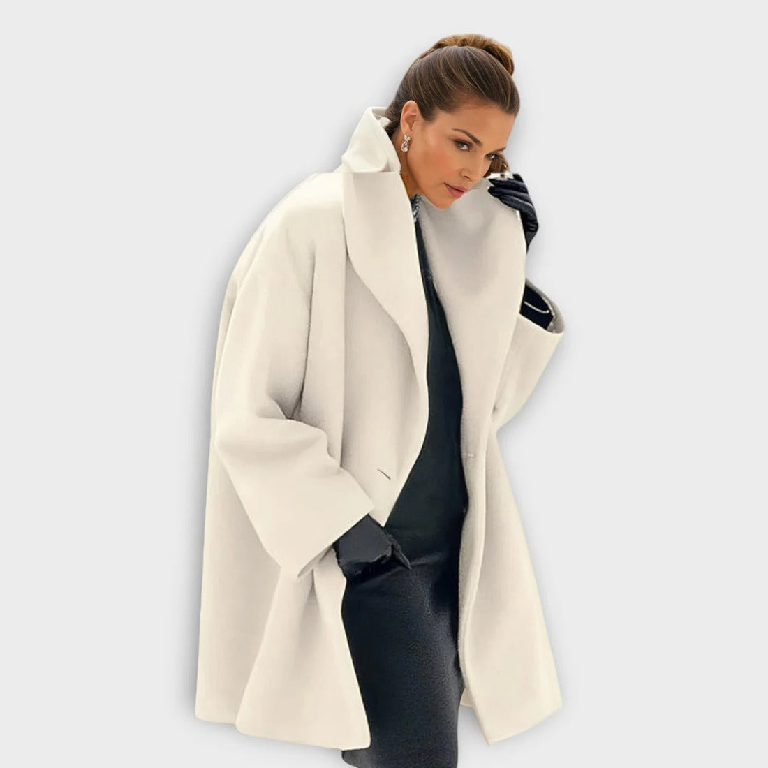 Winddichter Damenmantel aus Wollmischung mit weichem Futter für Alltag, Büro und kühle Tage – zeitloses Design, S bis 5XL, 6 Farben