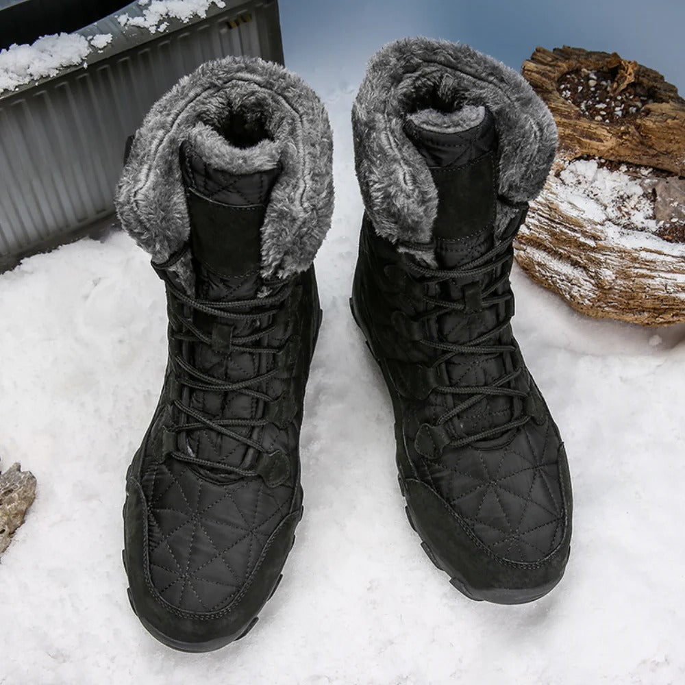 Warme Winterstiefel für Herren aus weichem Material für Alltag, lässige Outfits und Abend – Größe 7 bis 13, Armeegrün, Schwarz oder Braun