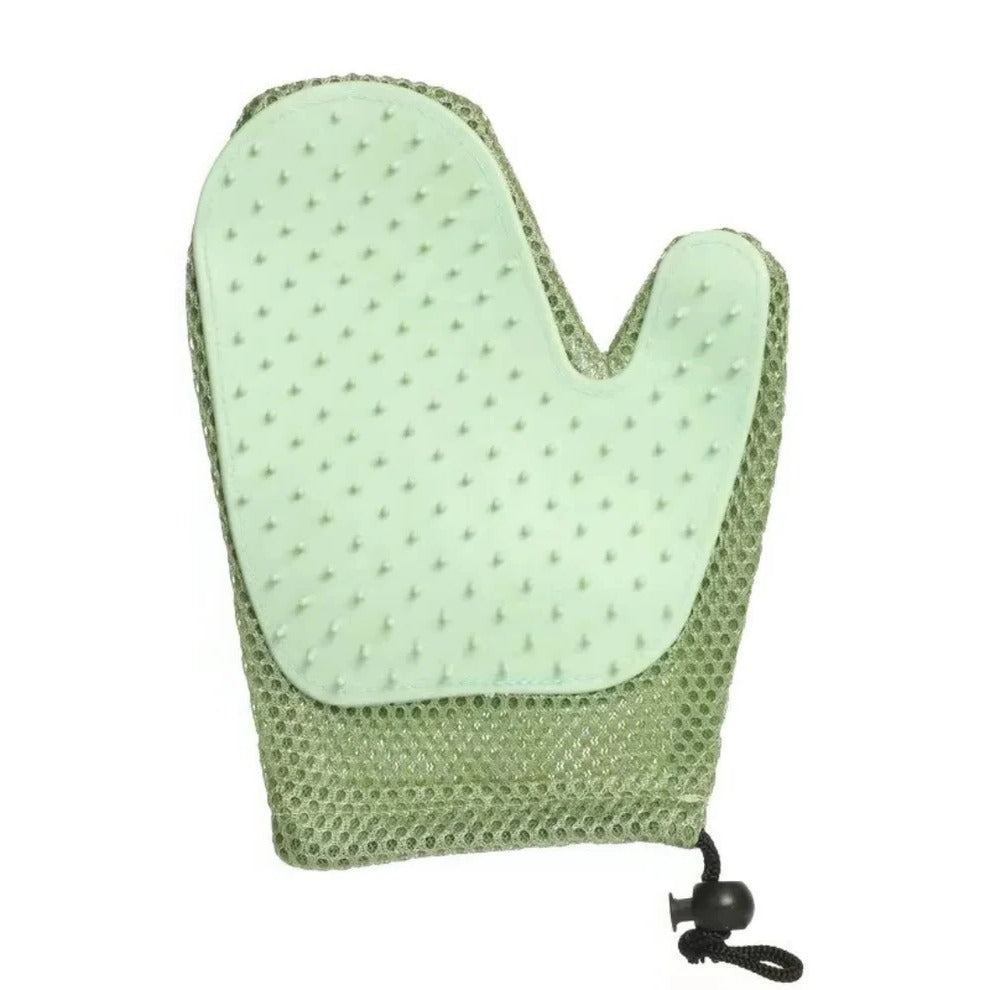 Fellpflege-Handschuh 2-in-1 für Katzen zum Bürsten und Massieren – Gummi und Mesh, ca. 23 × 15 cm, linke oder rechte Hand, in 3 Farben