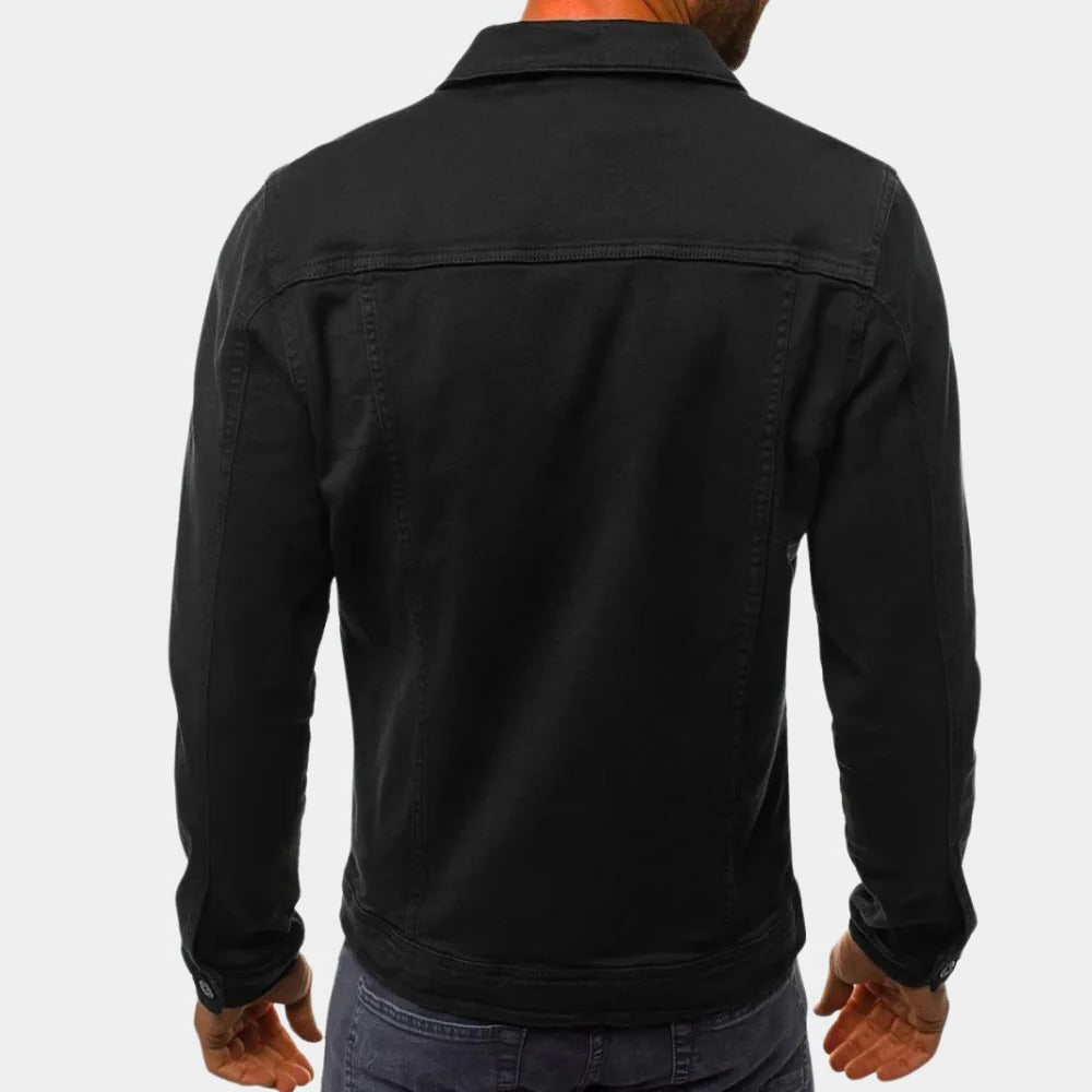 Herren-Hemdjacke im Jeansjacken-Stil aus Baumwolle mit zwei Brusttaschen für Arbeit und Freizeit – Hemdkragen, Knopfleiste, S bis XL, in 5 Farben