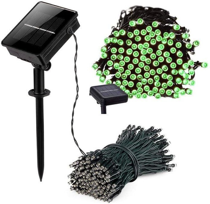 Solar-Lichterkette mit 100 LEDs für Garten, Bäume und Zaun – 17 m lang, schaltet sich bei Dämmerung automatisch ein, ohne Steckdose, 4 Lichtfarben