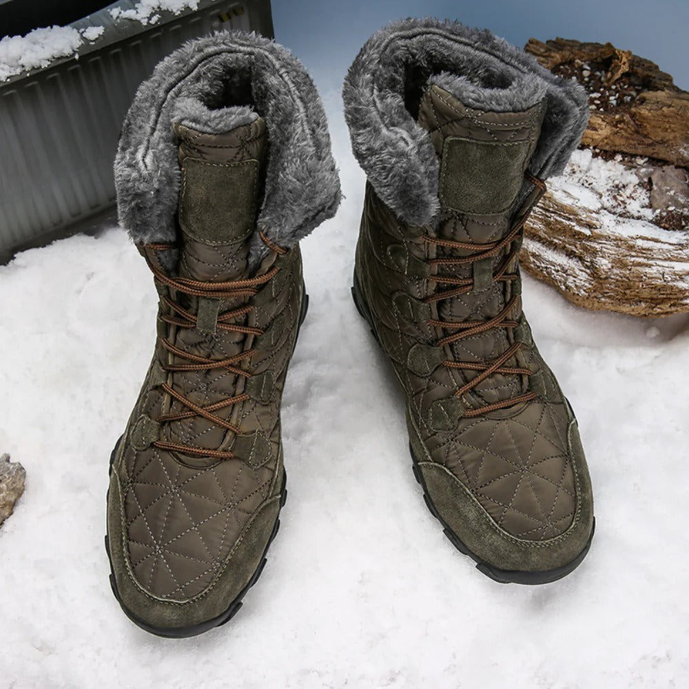 Warme Winterstiefel für Herren aus weichem Material für Alltag, lässige Outfits und Abend – Größe 7 bis 13, Armeegrün, Schwarz oder Braun