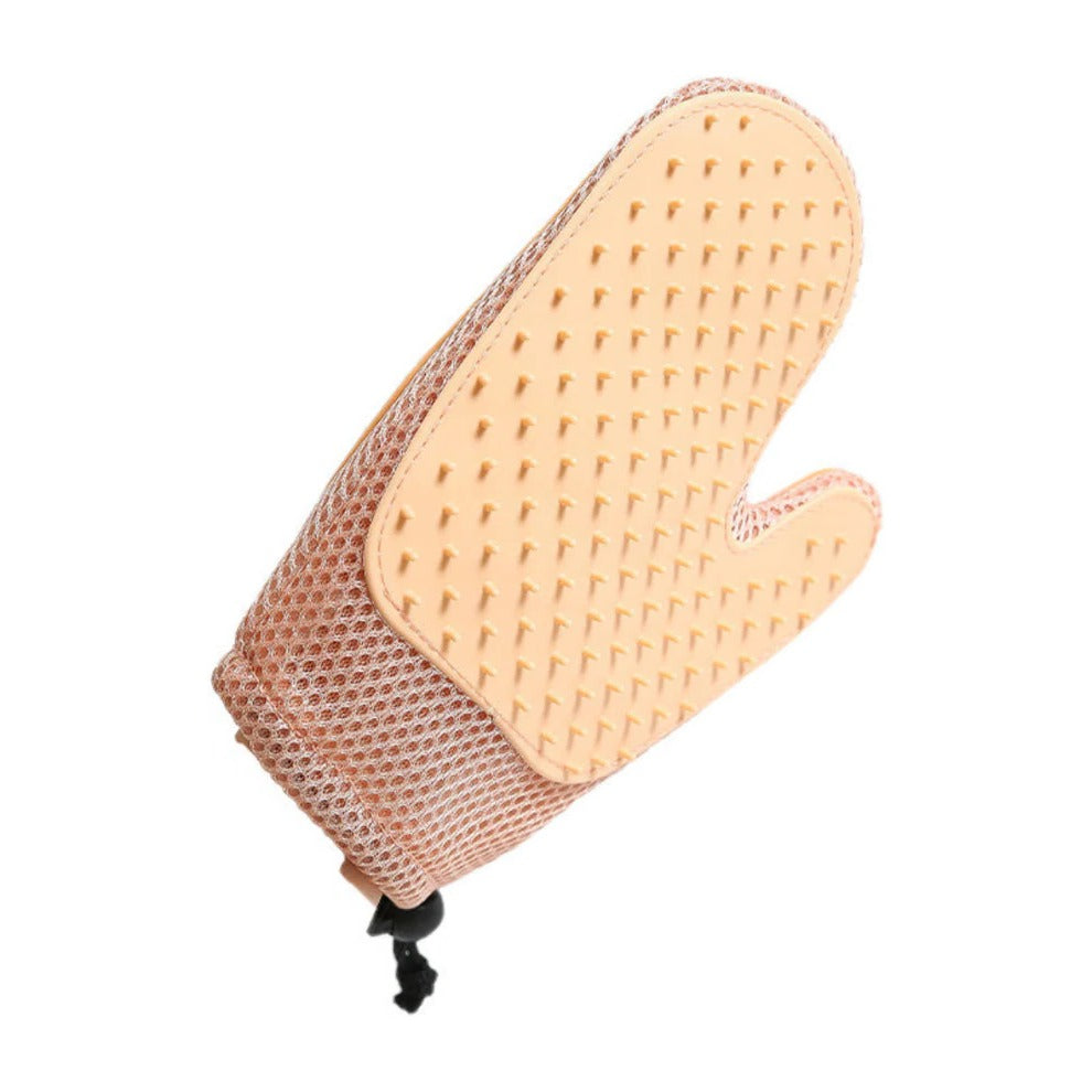 Fellpflege-Handschuh 2-in-1 für Katzen zum Bürsten und Massieren – Gummi und Mesh, ca. 23 × 15 cm, linke oder rechte Hand, in 3 Farben