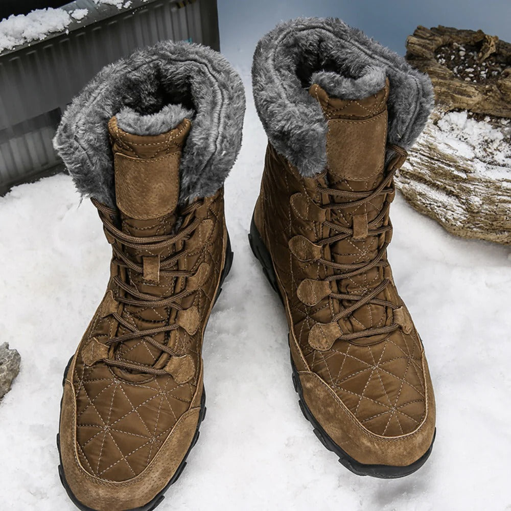 Warme Winterstiefel für Herren aus weichem Material für Alltag, lässige Outfits und Abend – Größe 7 bis 13, Armeegrün, Schwarz oder Braun