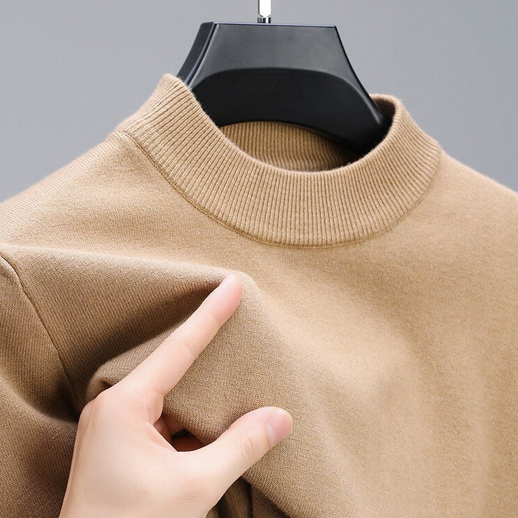 Herrenpullover aus Kaschmir mit elegantem Saum zu Jeans, Chino oder Stoffhose – M bis 4XL (deutsche Größe 48 bis 58), 6 Farben von Beige bis Schwarz