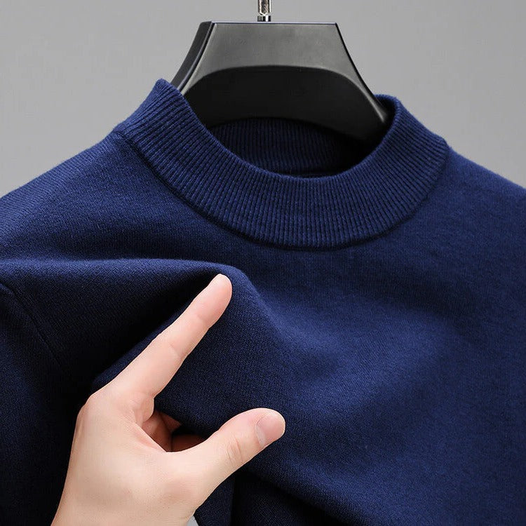 Herrenpullover aus Kaschmir mit elegantem Saum zu Jeans, Chino oder Stoffhose – M bis 4XL (deutsche Größe 48 bis 58), 6 Farben von Beige bis Schwarz