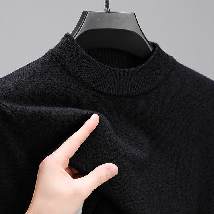 Herrenpullover aus Kaschmir mit elegantem Saum zu Jeans, Chino oder Stoffhose – M bis 4XL (deutsche Größe 48 bis 58), 6 Farben von Beige bis Schwarz