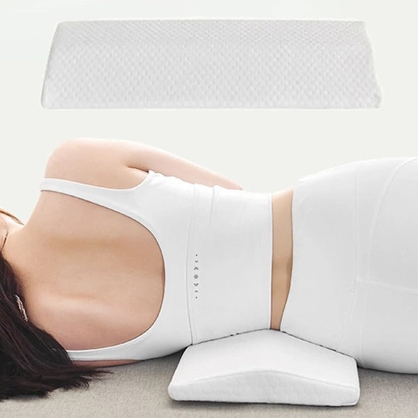 Lendenkissen zum Schlafen als Stütze für den unteren Rücken im Bett – S 60 × 24 × 4 cm oder M 60 × 30 × 5 cm, Mesh-Futter, 5 Farben