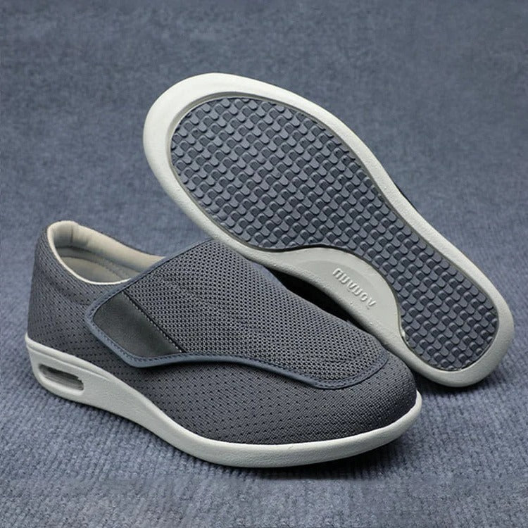 Extraweite Damen-Schuhe mit Klettverschluss und breiter Zehenbox für Alltag und Spaziergänge – Mesh, 3 Paar Einlagen, US 6 bis 13, 6 Farben