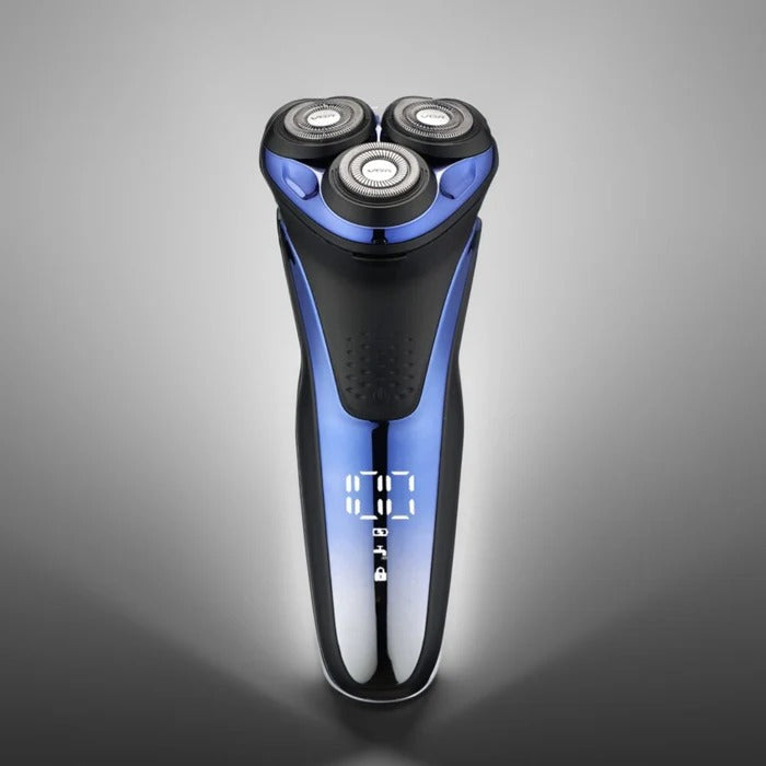 Elektrorasierer für Herren mit 3D-Flexkopf und LED-Akkuanzeige für die tägliche Rasur – 800 mAh, bis 90 Minuten, USB, abspülbar, leise
