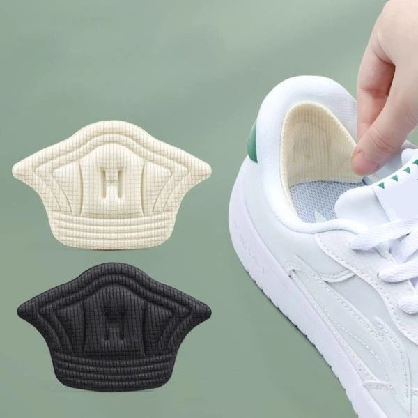 Fersenpolster in Beige oder Schwarz für Sneaker, Halbschuhe und Pumps – 11,5 × 8 cm, mehr Halt bei zu weiten Schuhen, ohne Werkzeug anzubringen