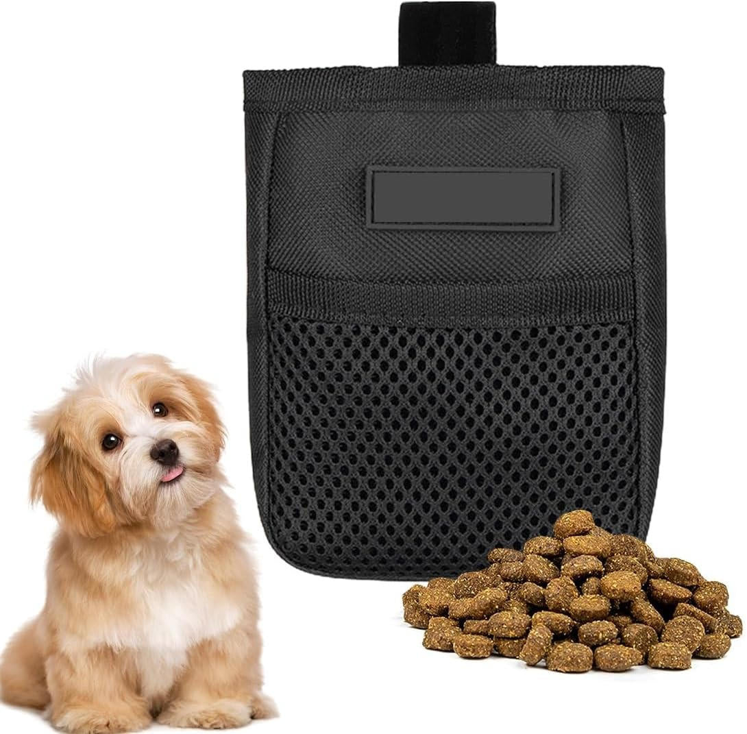 Leckerli-Beutel aus 600D-Oxford-Gewebe mit Gürtelclip für Hundetraining und Spaziergänge – breite Öffnung, Netztasche, ca. 9 × 4 × 13 cm, 2 Farben