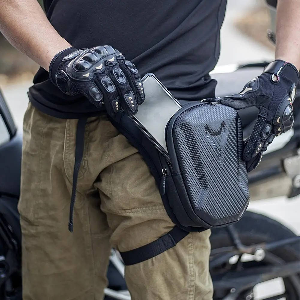 Motorrad-Beintasche aus Oxford-Gewebe für Handy, Geldbörse und Werkzeug – wasserabweisend, am Bein, an der Hüfte oder quer tragbar