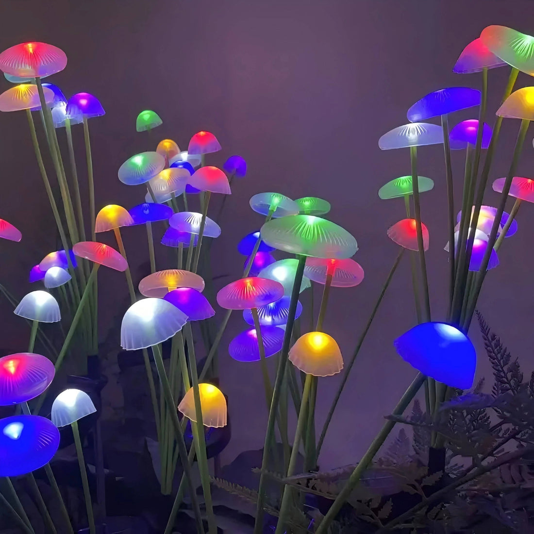 Solar-Gartenleuchte mit Quallen aus Silikon für Garten, Terrasse und Feste – 10 LEDs mit Farbwechsel, IP65, Dämmerungsautomatik, biegsam