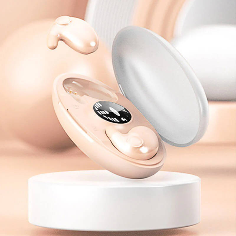 Flache Schlaf-Kopfhörer mit Bluetooth 5.3 für Seitenschläfer, Reisen und Sport – 1 cm dünn, 6 h Laufzeit, 24 h mit Ladecase, IPX5, 3 Farben