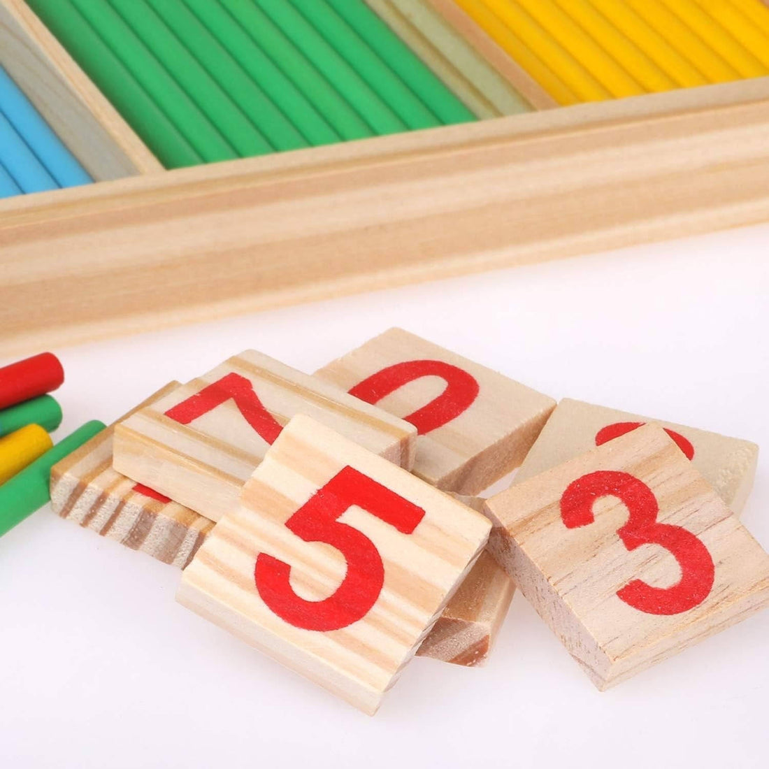 Rechenstäbchen-Lernspielzeug für Kinder zum Zählen und Rechnen lernen – bunte Stäbchen, Vorschule und Grundschule