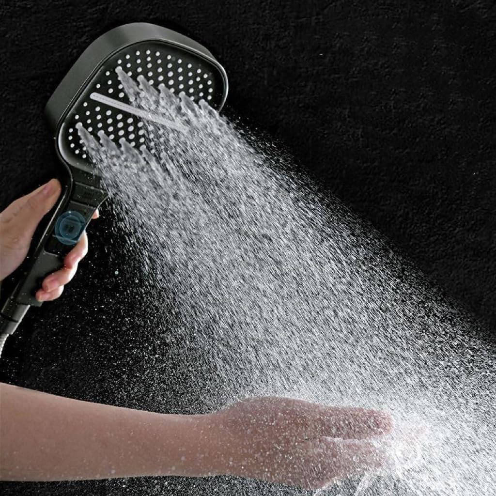 Hochdruck-Duschkopf für mehr Wasserdruck in Bad und Dusche – kräftiger Strahl als Ersatzbrause, in Schwarz oder Silber