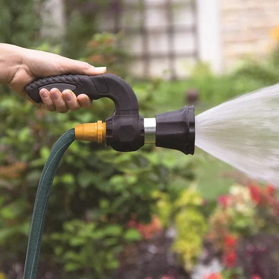 Hochdruck-Schlauchspritze aus ABS und Aluminium für Garten, Pflanzen und Autowäsche – für Gartenschlauch, verstellbarer Strahl, ergonomischer Griff