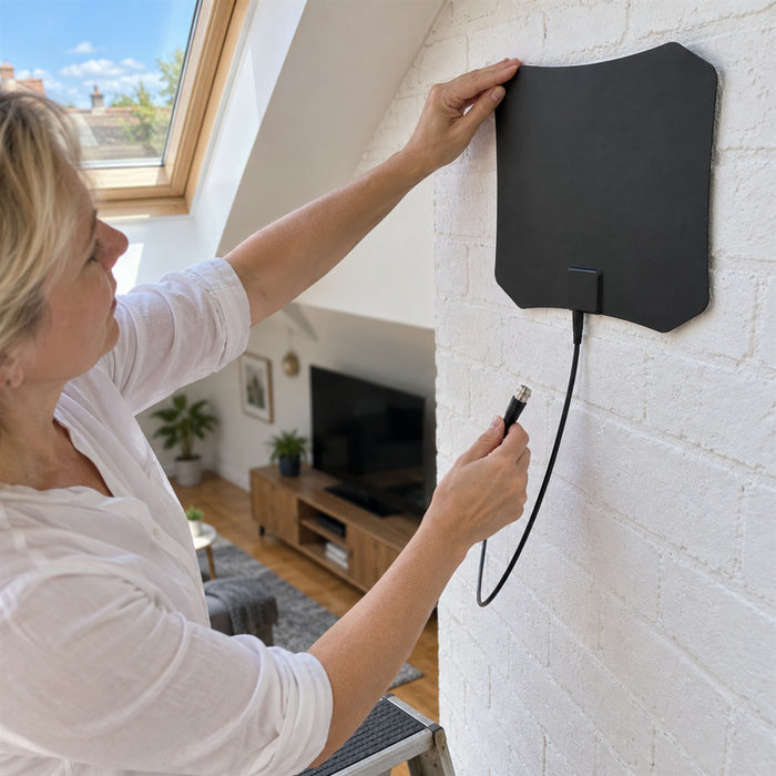 Zimmerantenne für HDTV mit klarem Empfang für Wohnzimmer und Schlafzimmer – ohne Dachantenne, ohne Kabelvertrag, digitaler Empfang