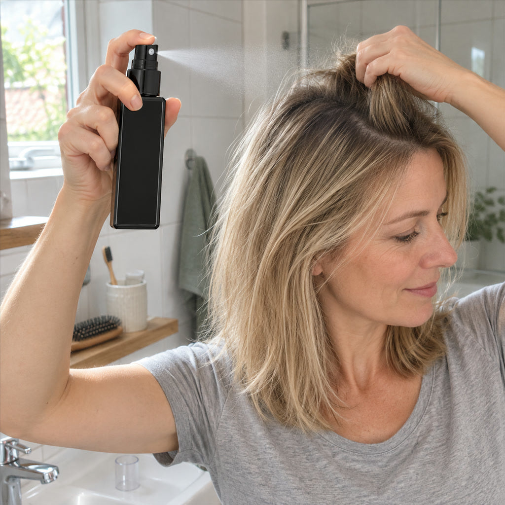 Volumenspray mit Pflanzenprotein für feines Haar als Styling-Grundlage – 100 ml, Pumpsprühflasche, leichter Halt, ohne Verkleben, auswaschbar