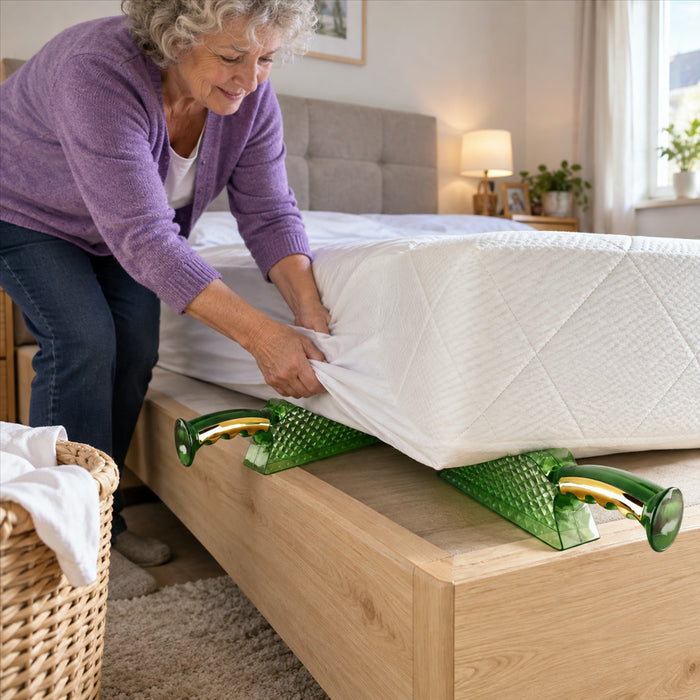 Matratzenheber aus ABS zum Beziehen von Betten und Glätten von Laken – Keilform, ergonomischer Griff, Aufhängeloch, ca. 210 g, 1 oder 2 Stück