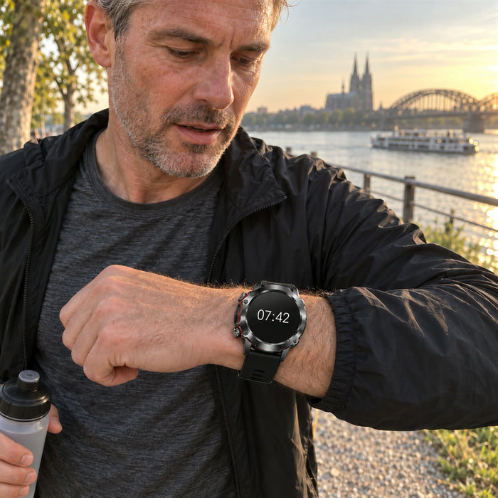 Multifunktionale Smartwatch für Alltag, Sport und Freizeit – Uhr mit Wellness-Funktionen, 5 Ausführungen von Schwarz bis Rot