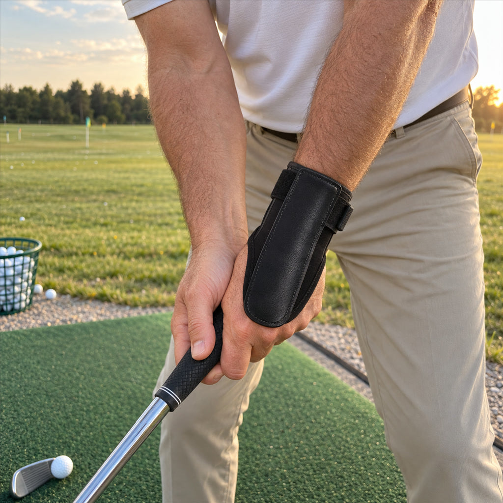 Golf-Handgelenktrainer als Schwungtrainer für Anfänger und Fortgeschrittene – verstellbare Riemen, führt das Handgelenk, für jede Handgelenkgröße